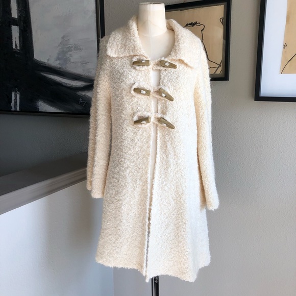 Anthropologie Sweaters - SLEEPING ON SNOW cream teddy Woodcutter cardigan